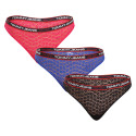 3PACK tanga de mujer Tommy Hilfiger multicolor (UW0UW04714 0SC)