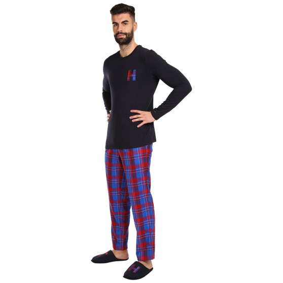 Pijama de hombre Tommy Hilfiger con zapatillas multicolor en caja de regalo (UM0UM02989 0G5)