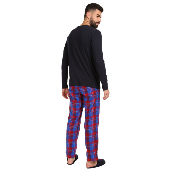 Pijama de hombre Tommy Hilfiger con zapatillas multicolor en caja de regalo (UM0UM02989 0G5)