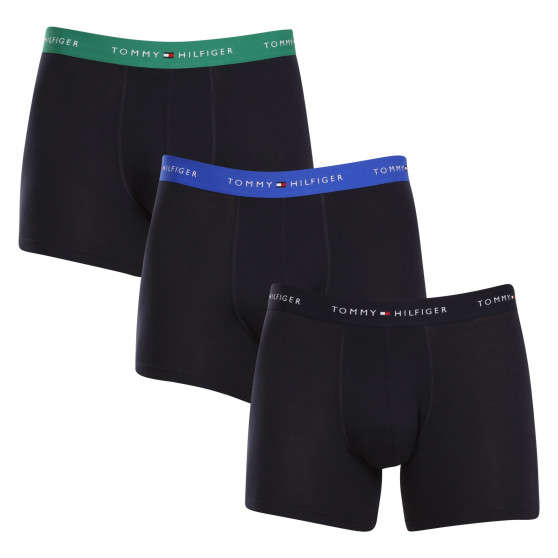 3PACK Boxers para hombre Tommy Hilfiger azul oscuro (UM0UM02765 0RW)