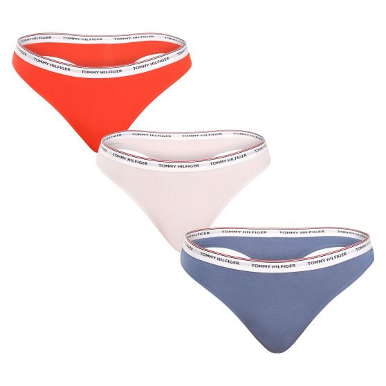 3PACK tanga de mujer Tommy Hilfiger multicolor (UW0UW04894 0V7)