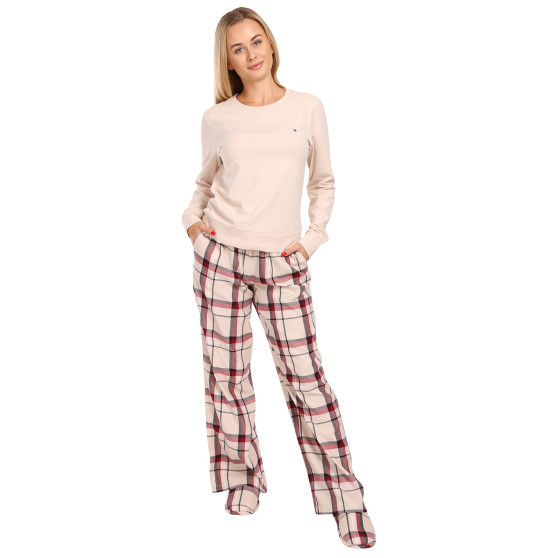 Pijama de mujer Tommy Hilfiger con zapatillas multicolor en caja de regalo (UW0UW04853 0TA)