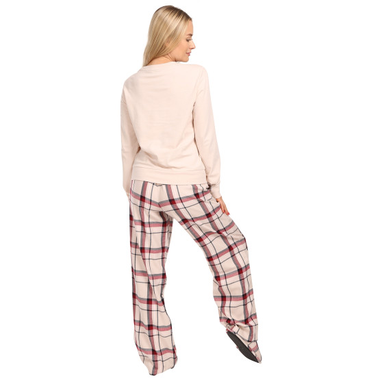 Pijama de mujer Tommy Hilfiger con zapatillas multicolor en caja de regalo (UW0UW04853 0TA)