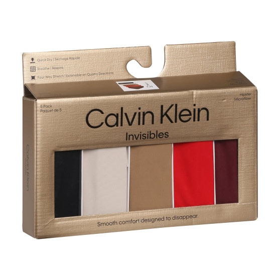 5PACK braguitas de mujer Calvin Klein sin costuras multicolor (QD5148E-HW1)