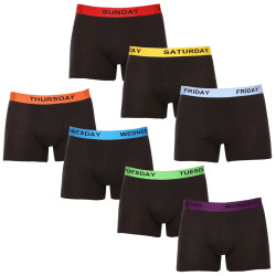 7PACK Boxers para hombre Nedeto negro (7NB001-week)