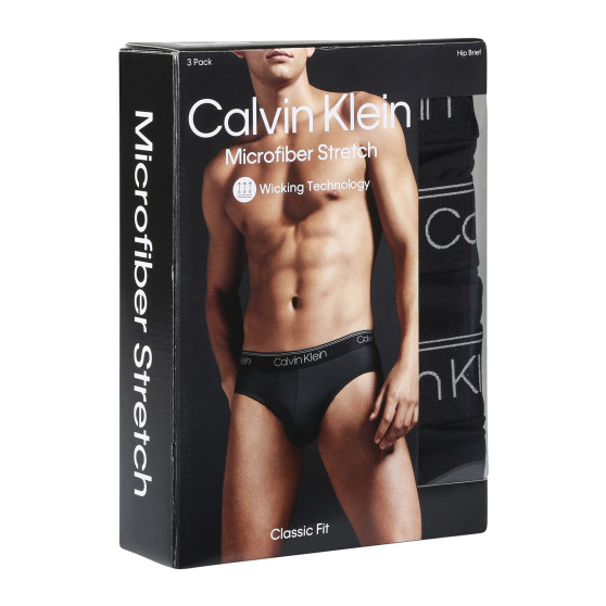 3PACK calzoncillos para hombre Calvin Klein negro (NB2568A-UB1)