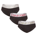 3PACK calzoncillos para hombre Calvin Klein negro (NB3129A-GIW)