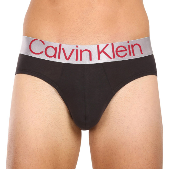 3PACK calzoncillos para hombre Calvin Klein negro (NB3129A-GIW)