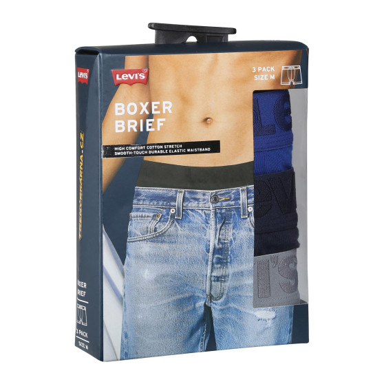 3PACK Boxers para hombre Levis multicolor (905045001 022)