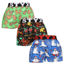 3PACK short niño Styx art sports goma multicolor (3BJ17134)