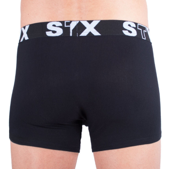 3PACK Boxers para hombre Styx goma deportiva sobredimensionado negro (3R960)