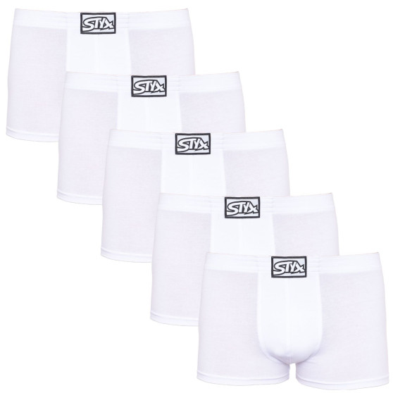 5PACK Boxers para hombre Styx classic elastic blanco (5Q1061)