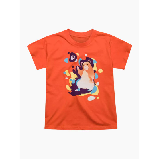 Alegre camiseta infantil Dedoles Dancing Hamster naranja (D-K-AP-TSH-C-C-1674)