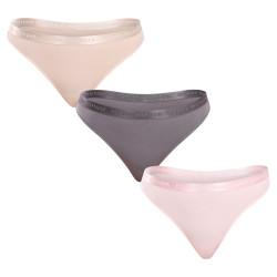 3PACK tanga de mujer Tommy Hilfiger multicolor (UW0UW04480 0R4)