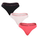 3PACK tanga de mujer Tommy Hilfiger multicolor (UW0UW04889 0V5)