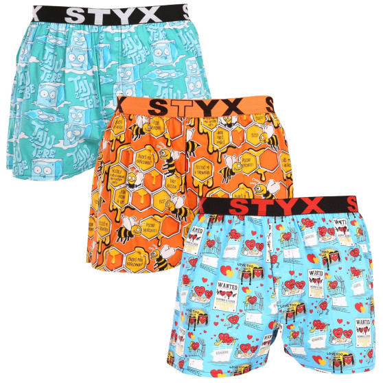 3PACK short hombre Styx art sports goma multicolor (3B16476)