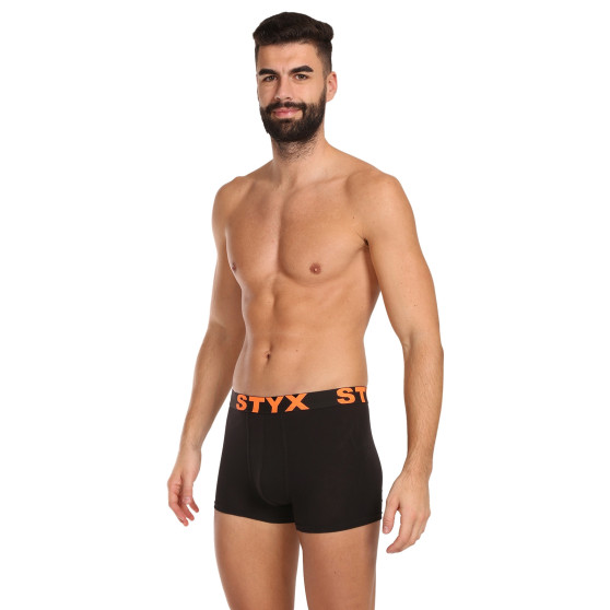 5PACK Boxers para hombre Styx goma deportiva negro (5G9602)