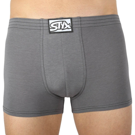 3PACK Boxers para hombre Styx goma clásica dark grey (3Q1063)