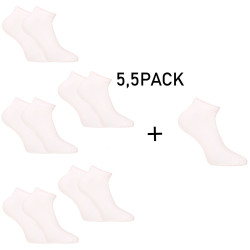 5,5PACK calcetines Nedeto bajo bambú blanco (55NPN100)