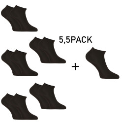 5,5PACK calcetines Nedeto bajo bambú negro (55NPN001)