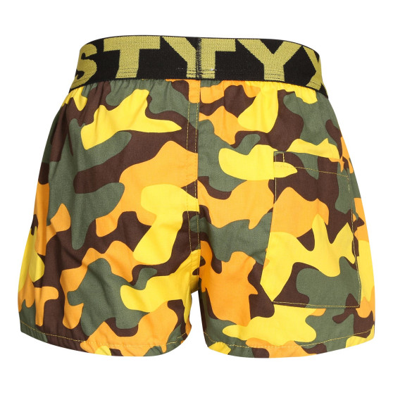 Niños pantalones cortos Styx arte deportes goma camuflaje amarillo (BJ1559)