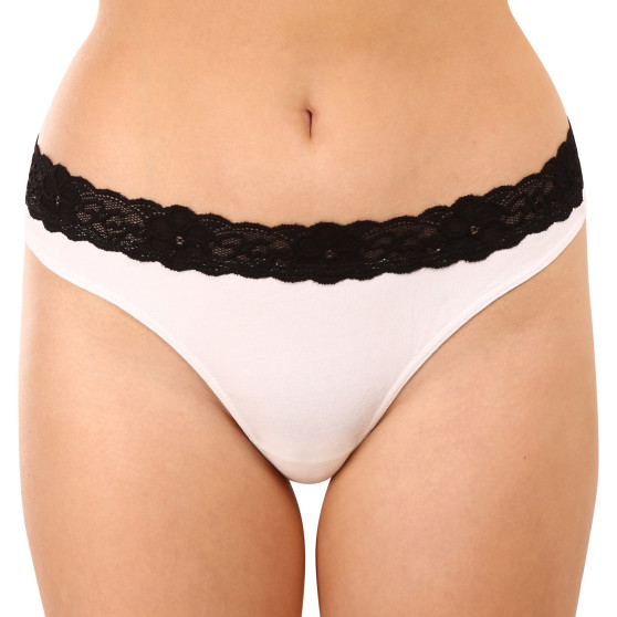 3PACK tanga de mujer Styx con encaje multicolor (3ITK96019)