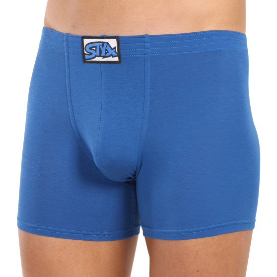 Boxers para hombre Styx largo clásico elástico azul (F1167)