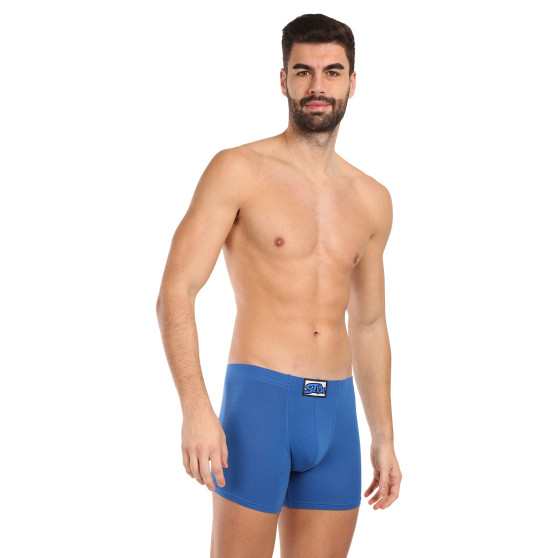 Boxers para hombre Styx largo clásico elástico azul (F1167)