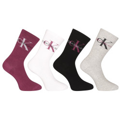 4PACK calcetines de mujer Calvin Klein multicolor (701224131 003)