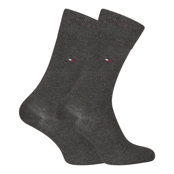 2PACK calcetines de hombre Tommy Hilfiger alto gris (371111 030)