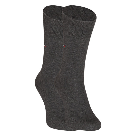 2PACK calcetines de hombre Tommy Hilfiger alto gris (371111 030)