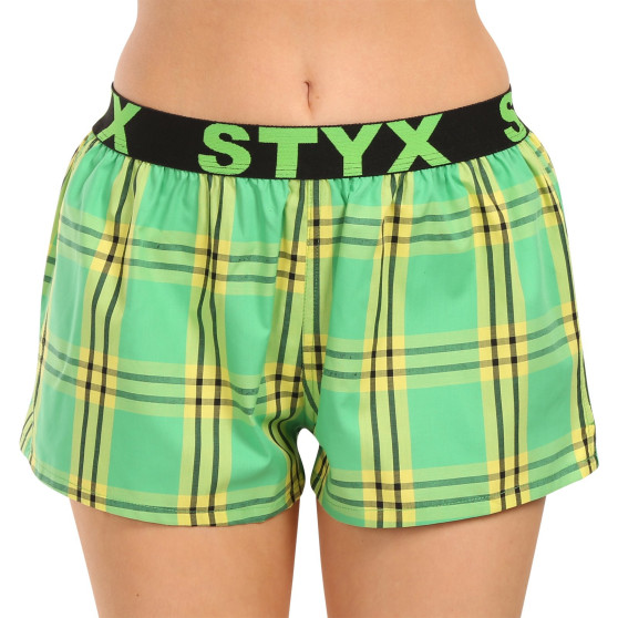 3PACK Calzones de mujer Styx deportivo elástico multicolor (3T10812)