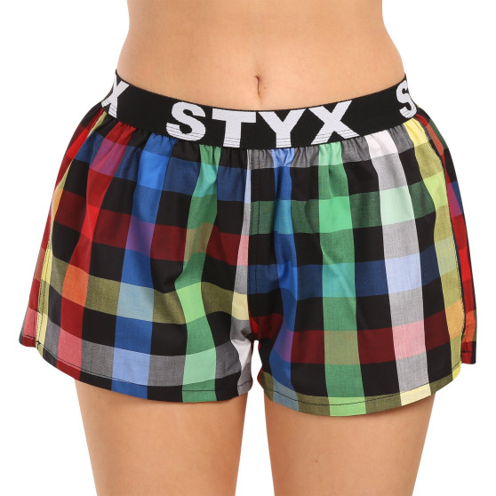 3PACK Calzones de mujer Styx deportivo elástico multicolor (3T10812)