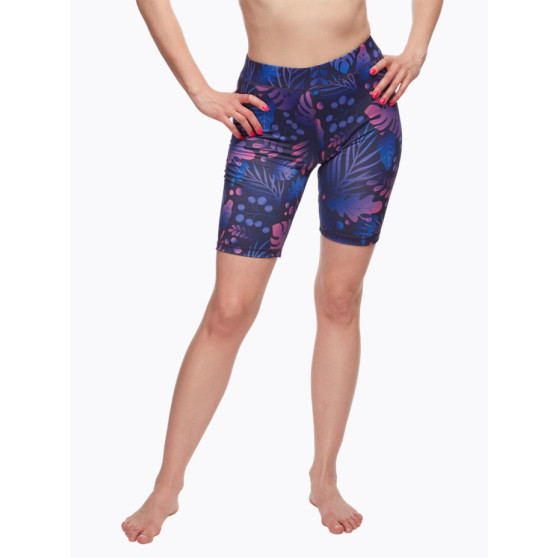 Alegres leggings cortos para mujer Dedoles Purple leaves (D-W-AW-BS-C-C-1281)