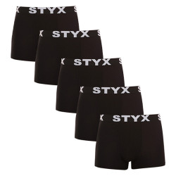 5PACK Boxers para hombre Styx goma deportiva sobredimensionado negro (5R960)