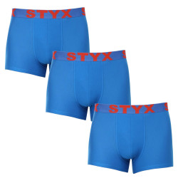 3PACK Boxers para hombre Styx sport elastic azul (3G1167)