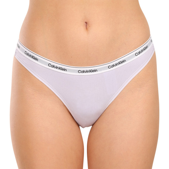 3PACK tanga de mujer Calvin Klein multicolor (QD5209E-NPA)