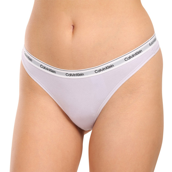 3PACK tanga de mujer Calvin Klein multicolor (QD5209E-NPA)