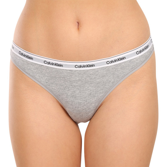 3PACK tanga de mujer Calvin Klein multicolor (QD5209E-NPA)