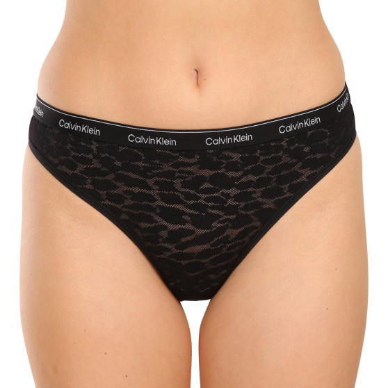 3PACK braguitas brasileñas de mujer Calvin Klein negro (QD5225E-UB1)