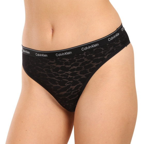 3PACK braguitas brasileñas de mujer Calvin Klein negro (QD5225E-UB1)