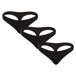 3PACK tanga de mujer Calvin Klein negro (QD5217E-UB1)