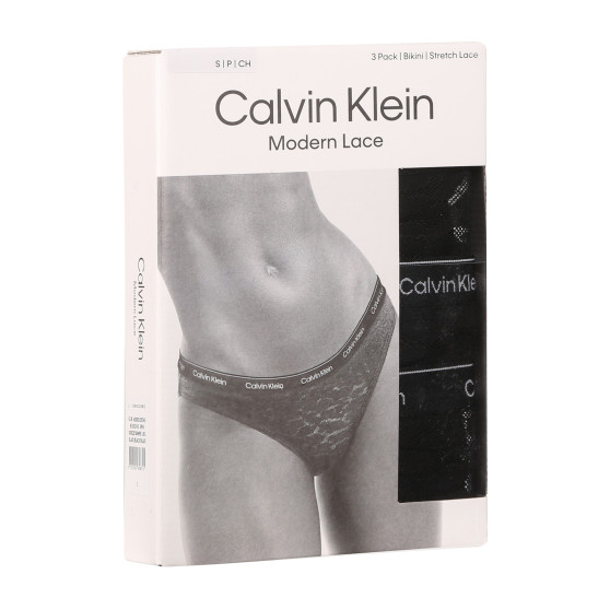 3PACK bragas de mujer Calvin Klein negro (QD5069E-UB1)