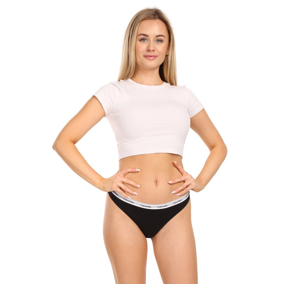 3PACK tanga de mujer Calvin Klein negro (QD5209E-UB1)