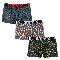 3PACK Boxers para hombre Styx art sports goma multicolor (3G12672/2)