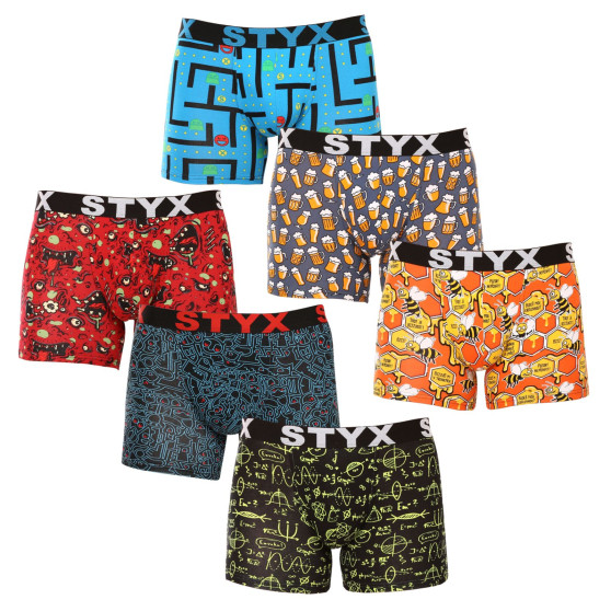 6PACK Boxers boxer hombre Styx largo arte deportes elástico multicolor (6U12697124/2)