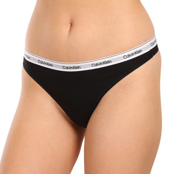 5PACK tanga de mujer Calvin Klein negro (QD5221E-UB1)