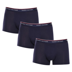 3PACK Boxers para hombre Tommy Hilfiger azul oscuro (1U87903842 409)