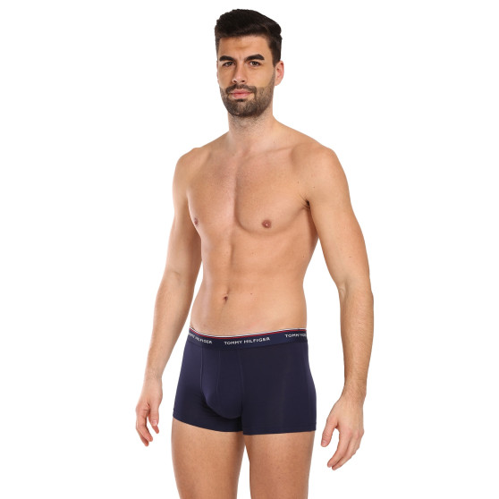 3PACK Boxers para hombre Tommy Hilfiger azul oscuro (1U87903842 409)