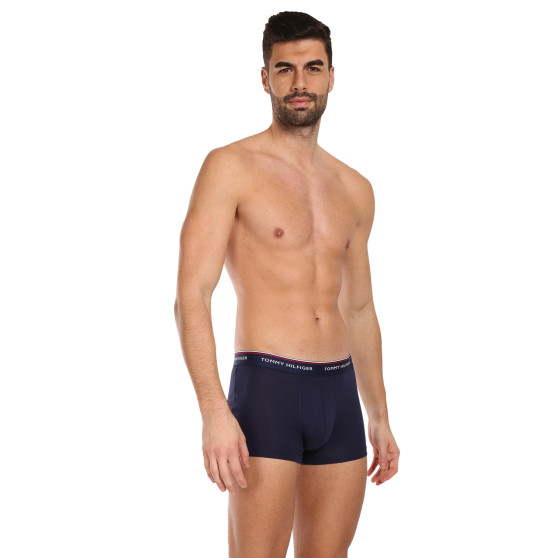 3PACK Boxers para hombre Tommy Hilfiger azul oscuro (1U87903842 409)